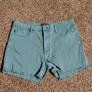 Women's Dusty Teal Denim Shorts By Judy Blue